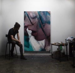 "Amore futuro" Pittura a olio da 72" x 60" pollici di Casey Baugh