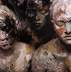 "Stirpe senza nomi" Pittura ad olio di 47,5" x 47,5" pollici di Casey Baugh