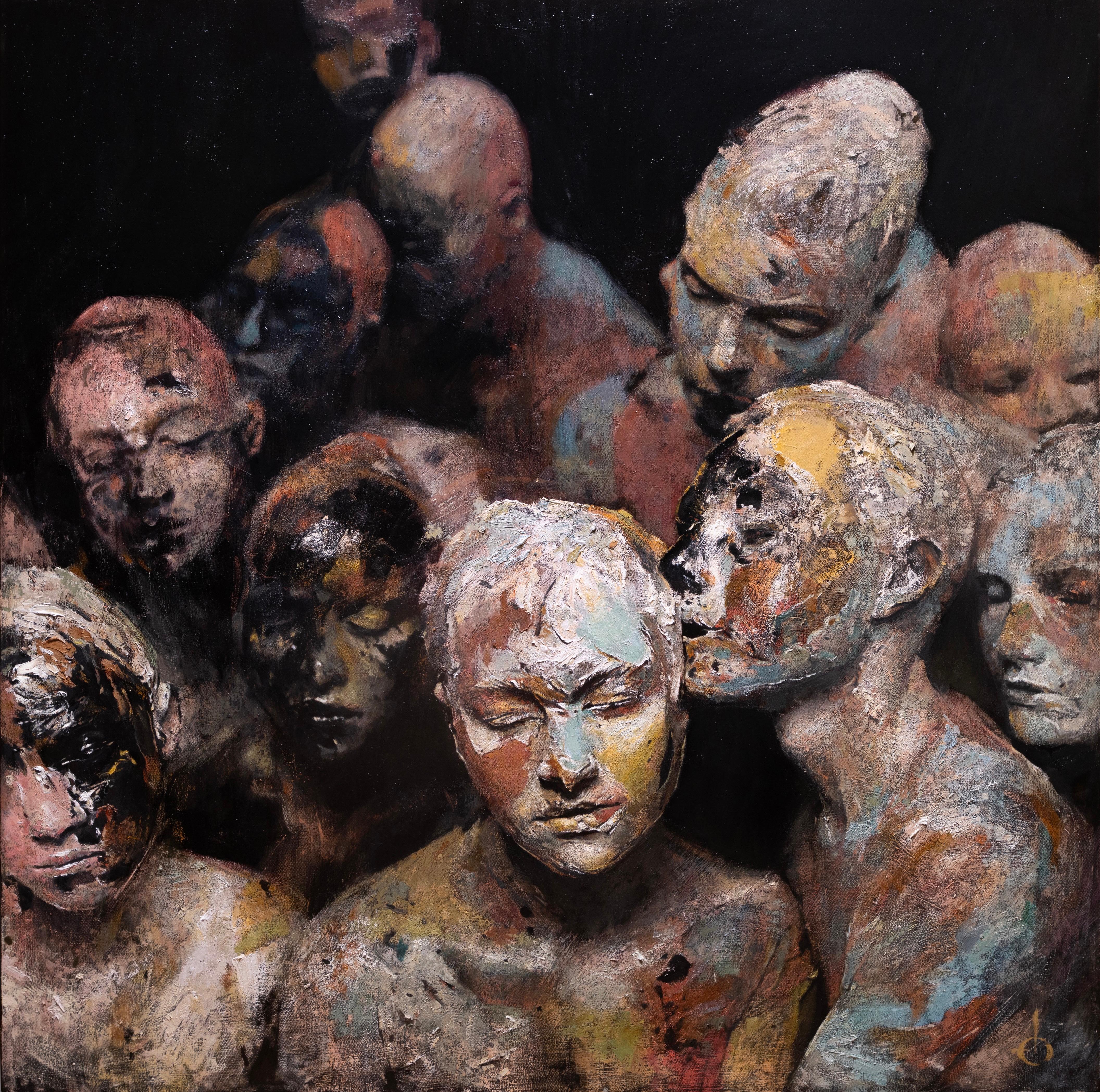 "Lineage Without Names" Oil Painting 47.5" x 47.5" inch by Casey Baugh