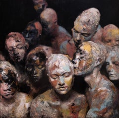 "Linaje sin nombres" Pintura al óleo 47,5" x 47,5" pulgadas de Casey Baugh