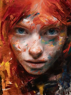 "Tempered by Fire" peinture à l'huile 48" x 36" pouces par Casey Baugh