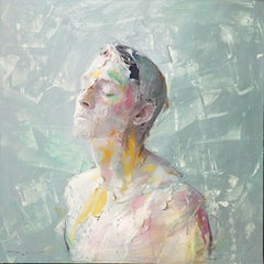 "Verità colorate" Pittura ad olio di 30" x 30" pollici di Casey Baugh