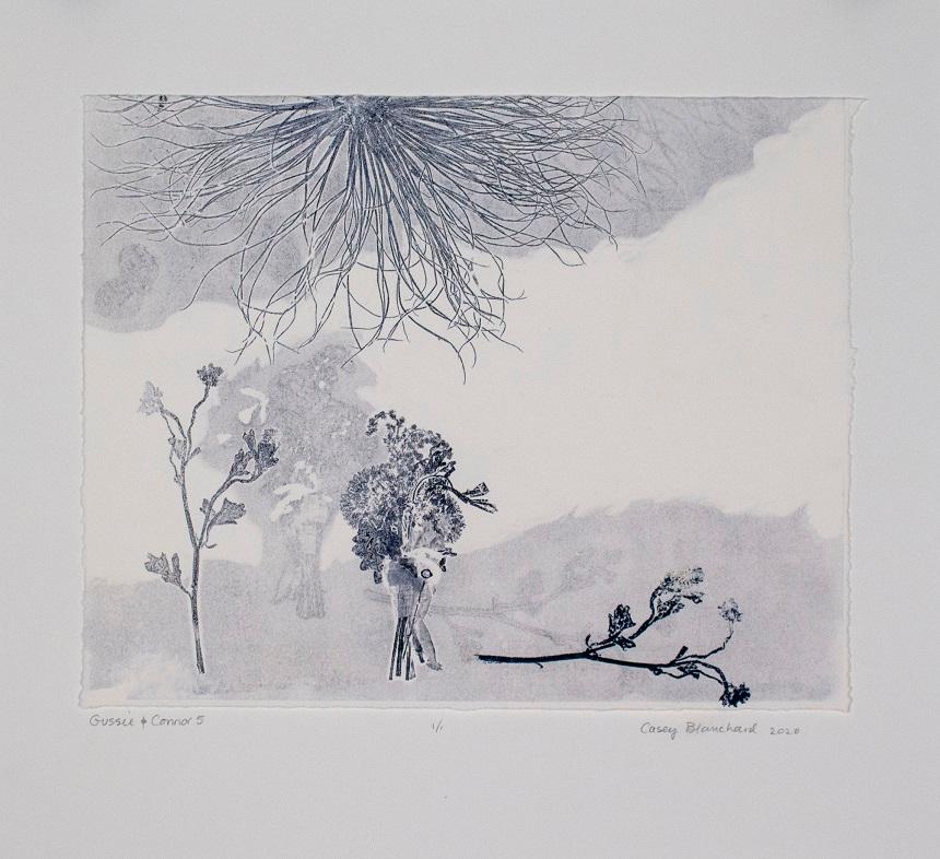 Casey Blanchard Landscape Print - Gussie and Connor 5, Original Signed Monoprint