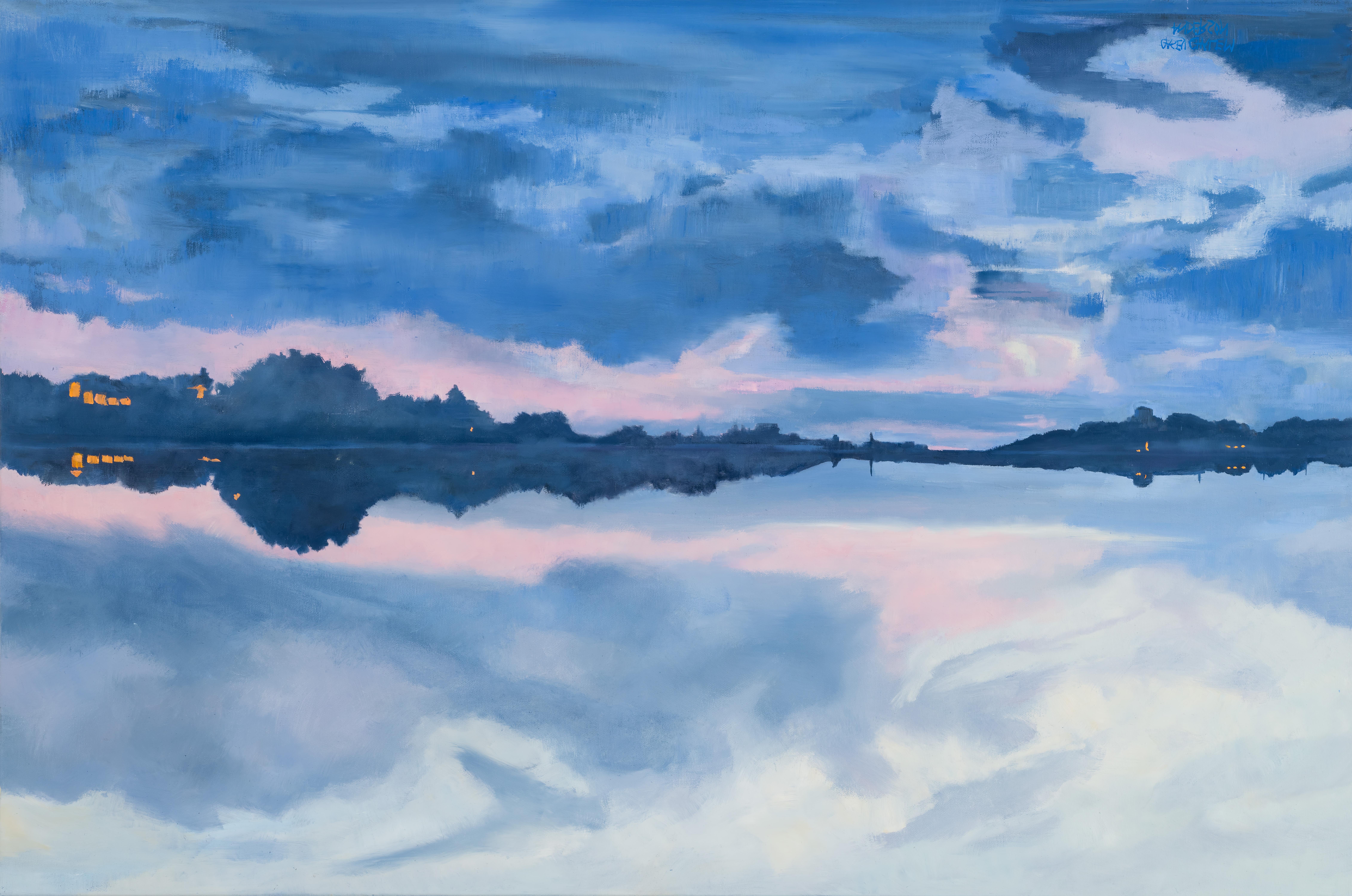 Casey Chalem Anderson Landscape Painting – Nachtblitz