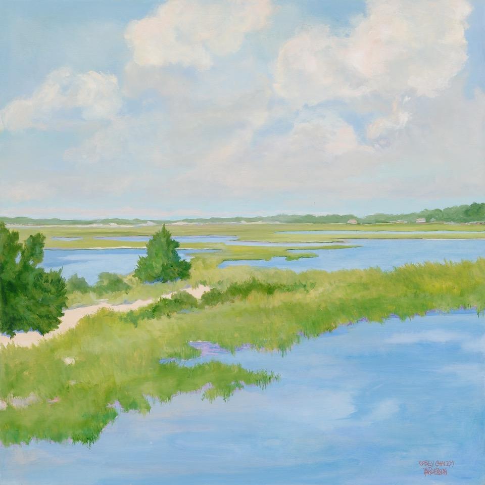 Landscape Painting di Casey Chalem Anderson - Vista dal ponte