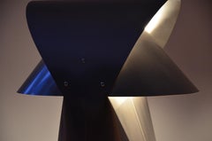 Contemporary "Folio" Steel Table Lamp in Black Oxide by Casey Lurie USA