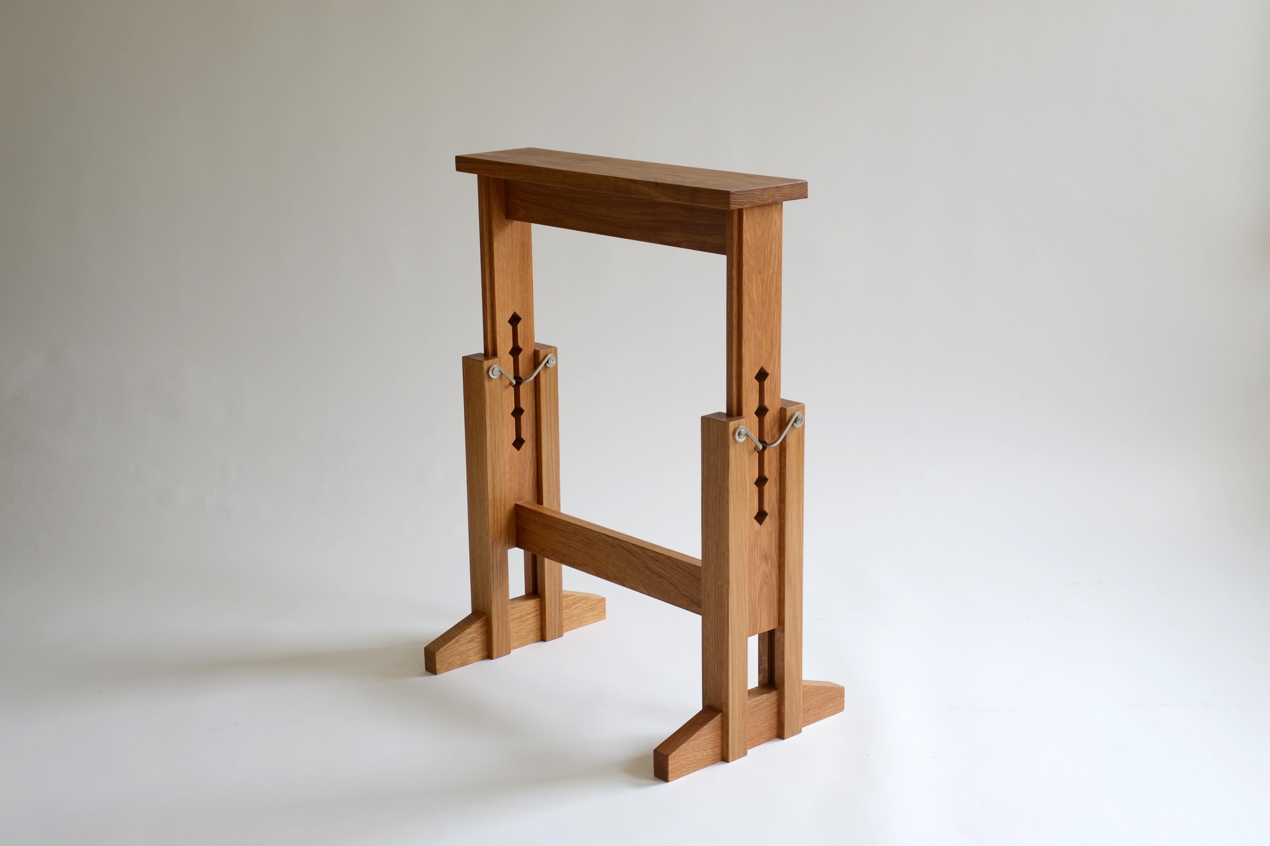 adjustable height trestle table