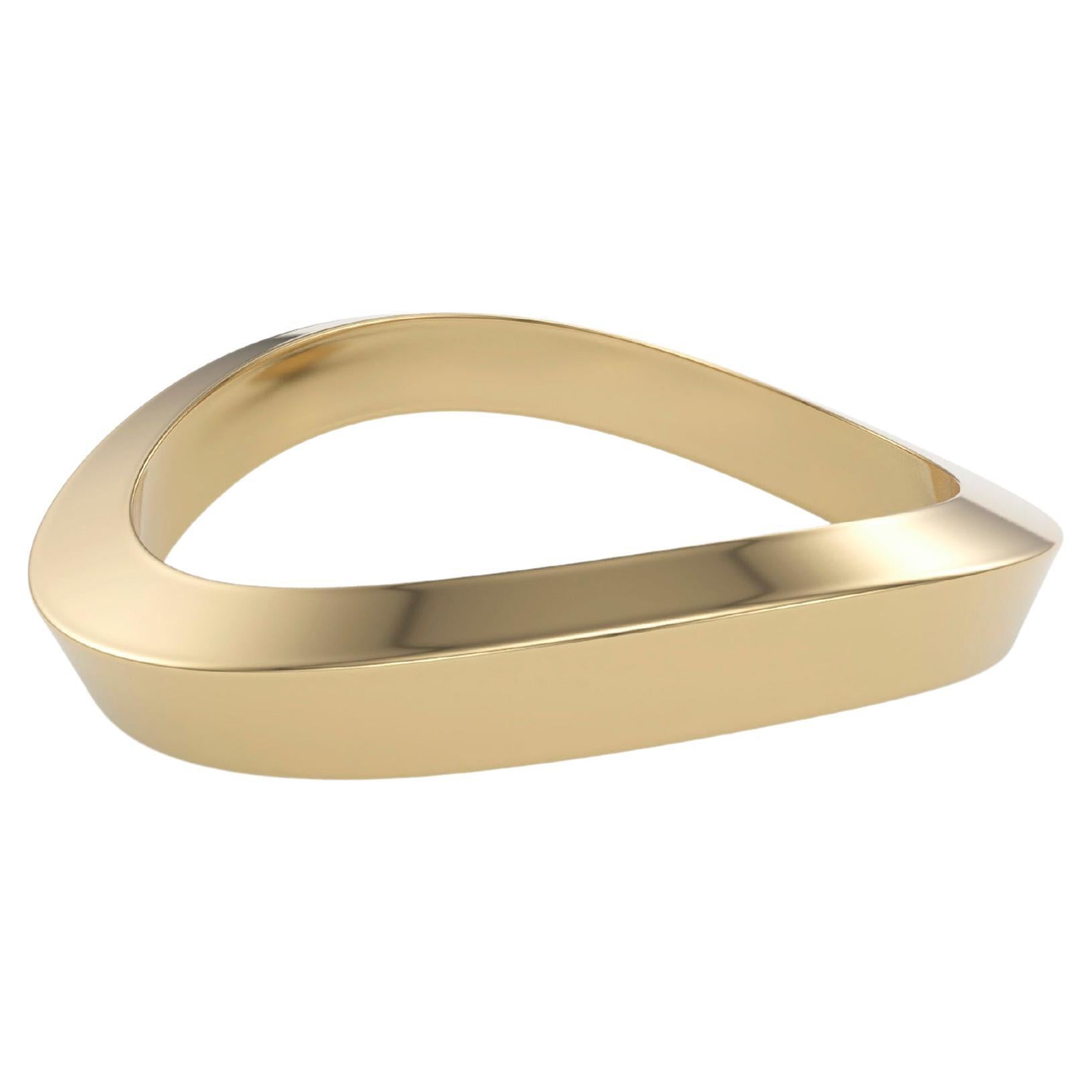 Casey Perez 18K Goldband Stapelbarer Ring-sz 7 im Angebot