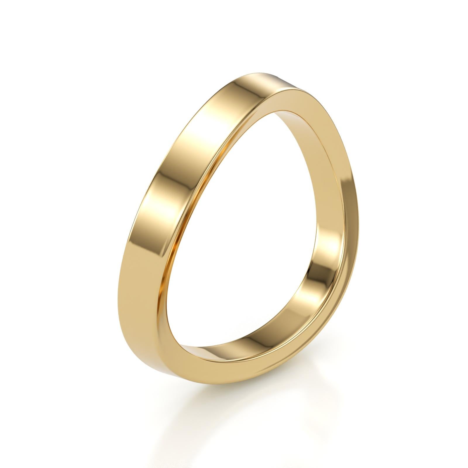 Contemporary Casey Perez 18K Gold Band Stackable Ring-sz 6 For Sale