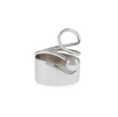 Casey Perez Sterling Silver Modernist Abstract Statement Ring