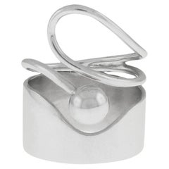 Casey Perez Sterling Silber Modernist Abstrakt Aussage Ring