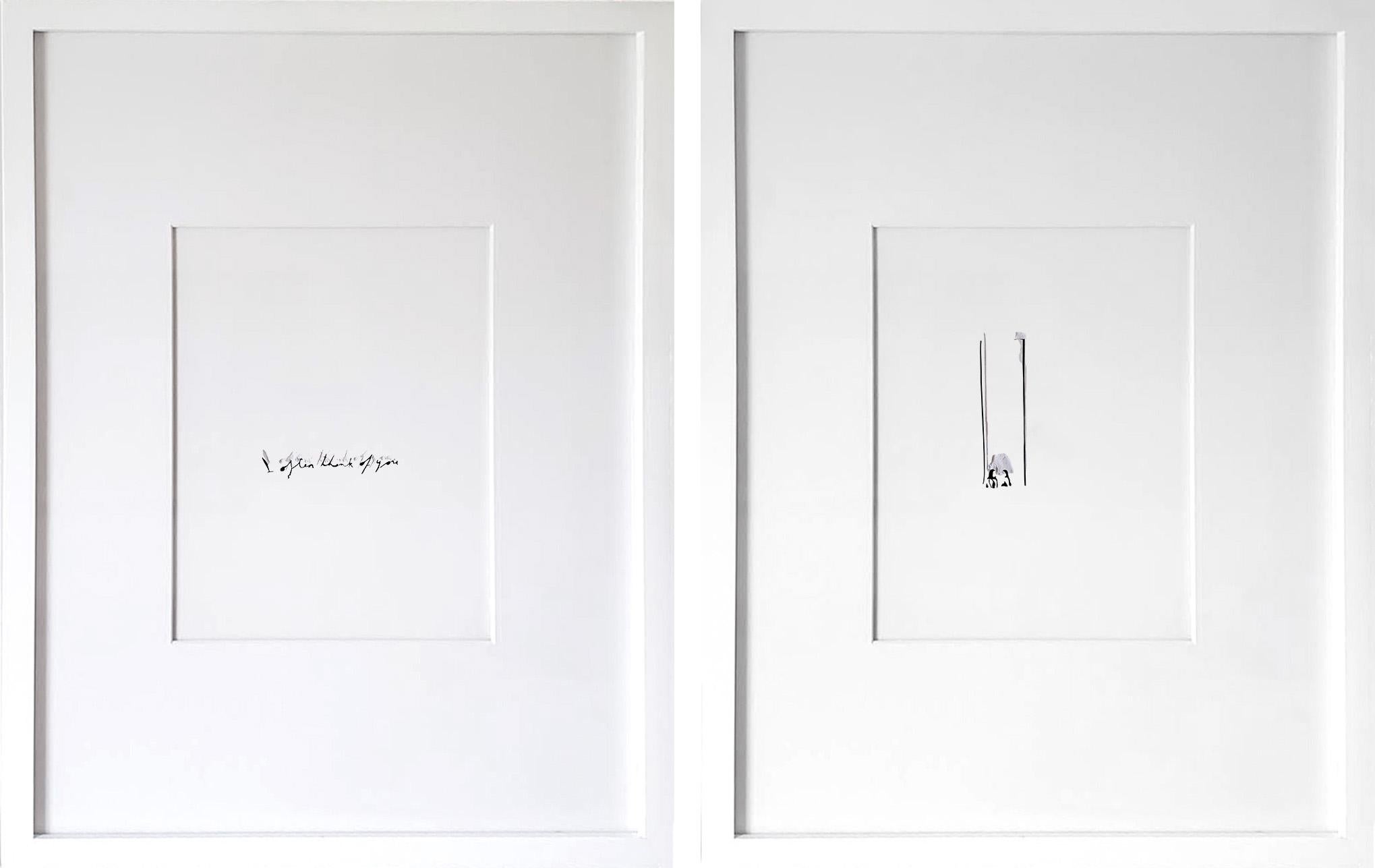 Diptyque : Empreintes / Je suis toi-même : Poème et Filles. - Mixed Media Art de Casey Waterman