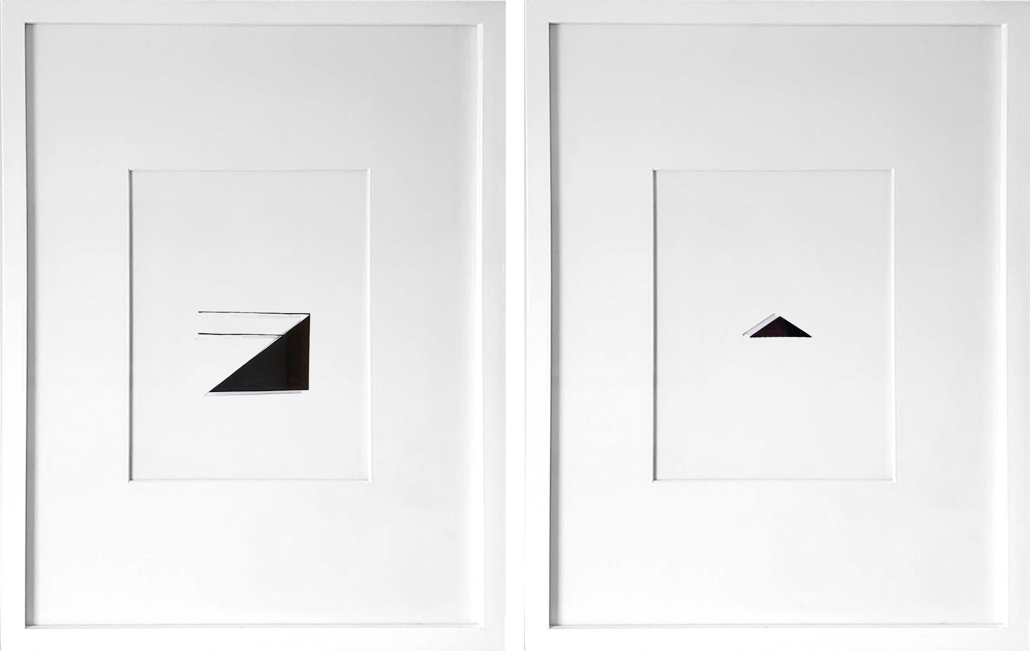 Diptych: Imprints / I Am Yourself: Wall and Triangle. Sculptures installation