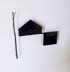 Imprints / Je suis moi-même : La maison. installation de sculpture abstraite murale d'art