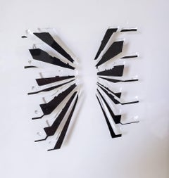 Impressions / Je suis moi-même : le bois.  installation de sculpture abstraite murale d'art