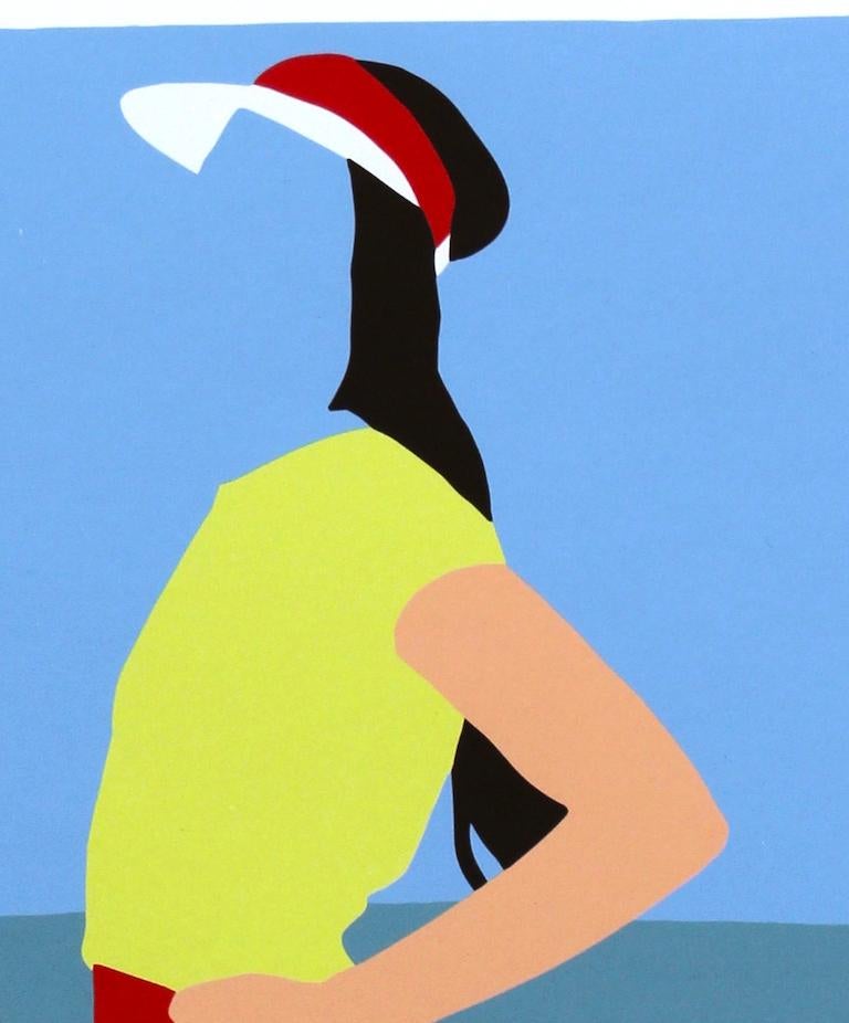 Tennis, 2018, From the Series “Why This Restlessness?” (LARGE) - Gray Figurative Print by Casey Waterman