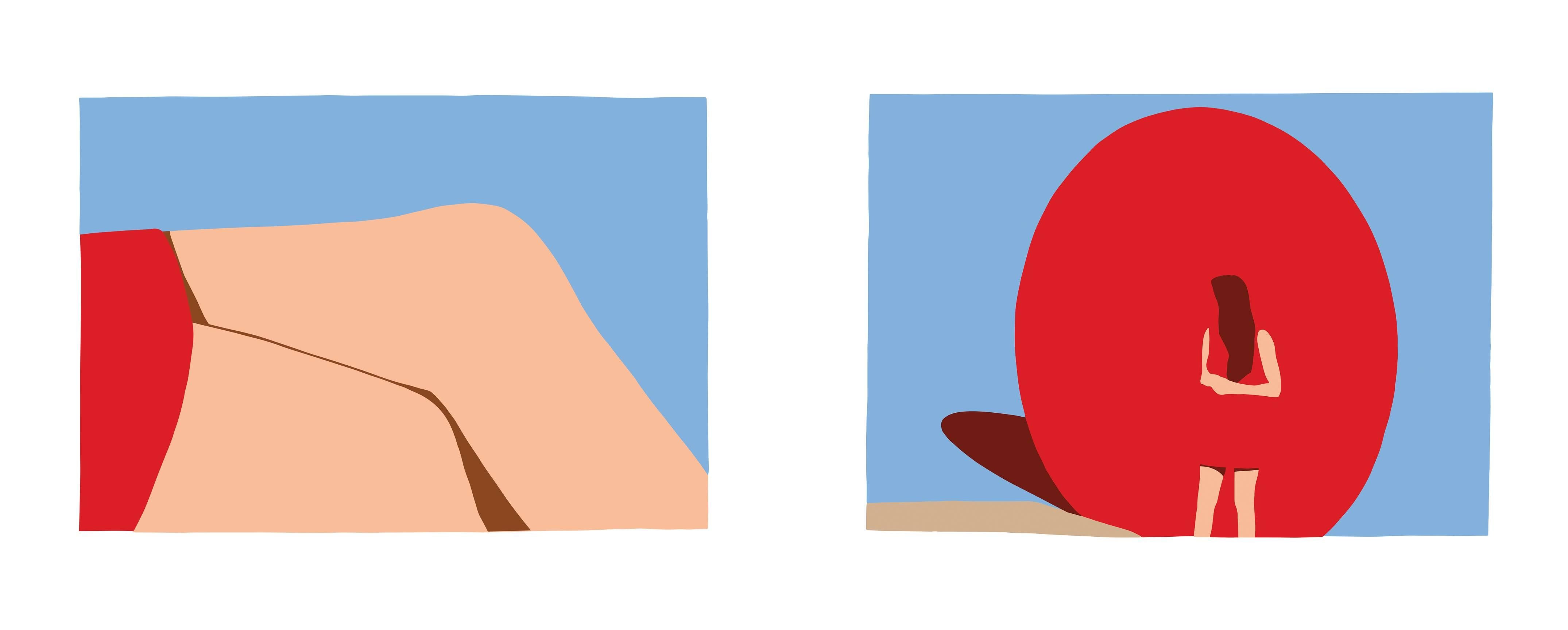 Print di Casey Waterman - Gambe e Redball,  Dalla serie "Perché questa irrequietezza?".