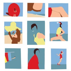 Set of 9. From the Series "Why This Restlessness?" Figurative prints