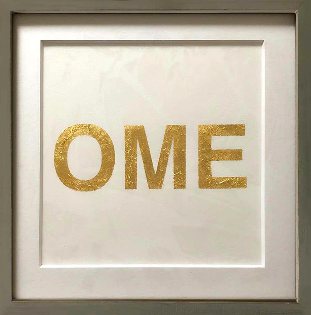 When You Love Someone, Metal Gold Leaf on Archival Paper. Large Edition For Sale 1