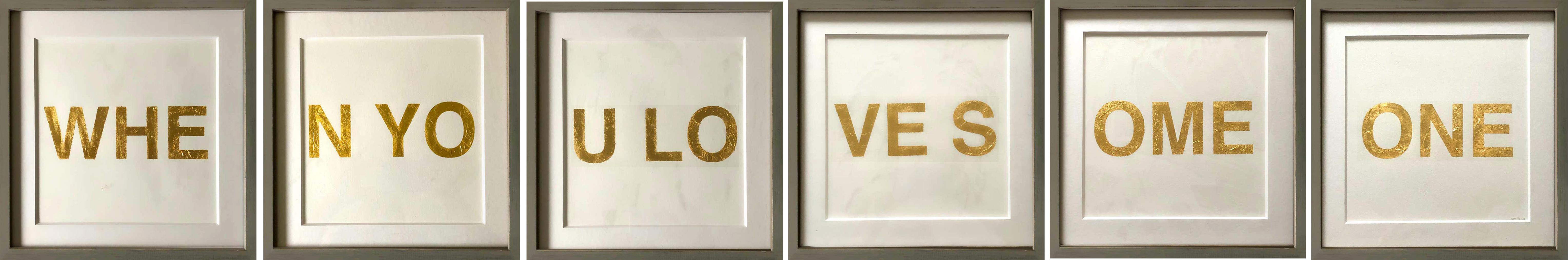 When You Love Someone, Metal Gold Leaf on Archival Paper. Large Edition