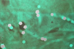 "Untitled" Green and Metallic Abstract Photograph