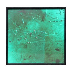 Retro "Untitled" Green and Metallic Abstract Photograph