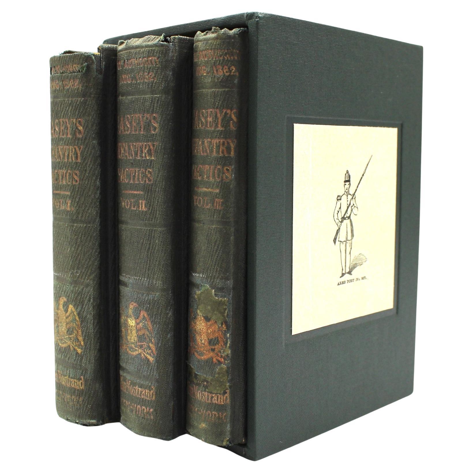 Tactiques militaires de Casey par Brig. Gén. Casey Silas, ensemble de trois volumes, 1862 en vente