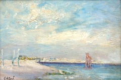 Early 20th Century Allegorical Figurative -- Pale Horse Coming to Shore