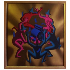 Used "Cash Dance" Lithograph by Kostabi