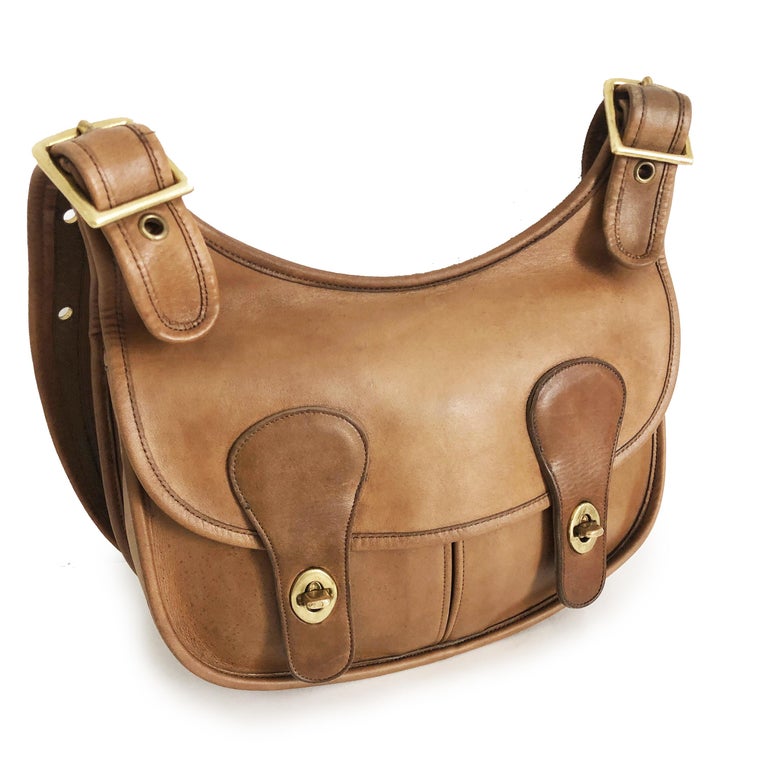 Cashin Coach Rare Pony Express Shoulder Bag Saddle Leather Vintage NYC