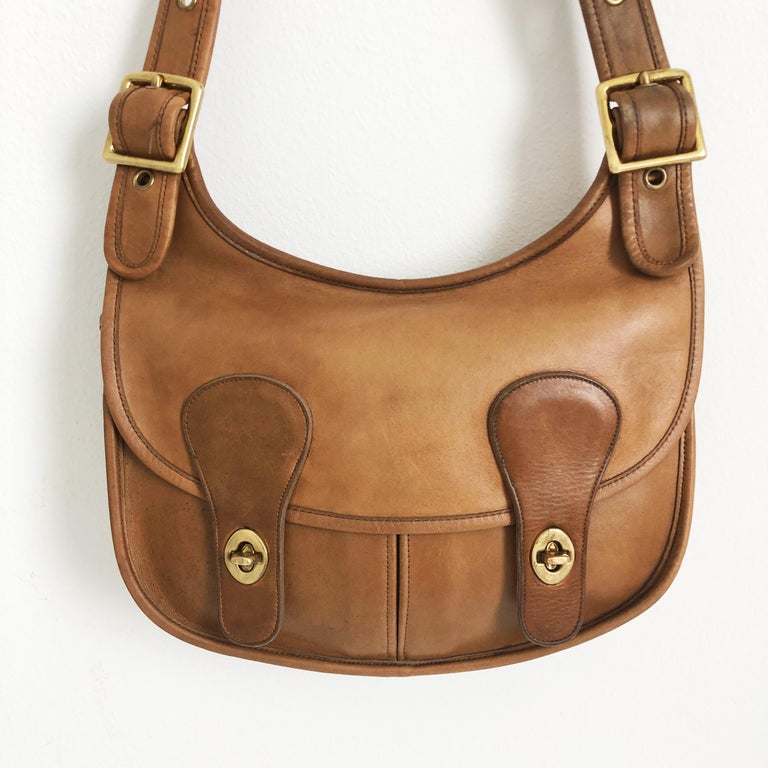 Cashin Coach Rare Pony Express Shoulder Bag Saddle Leather Vintage NYC