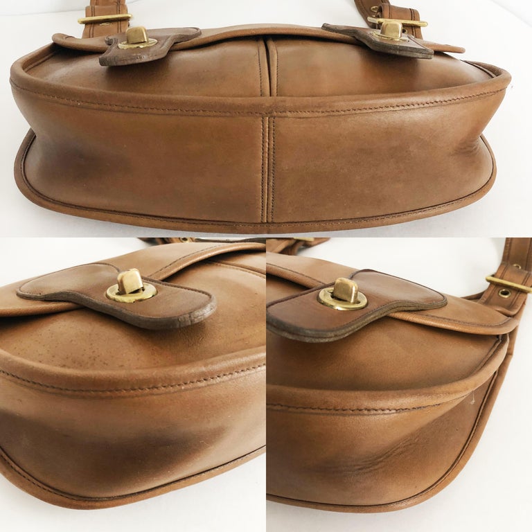 Cashin Coach Rare Pony Express Shoulder Bag Saddle Leather Vintage NYC For Sale at 1stdibs