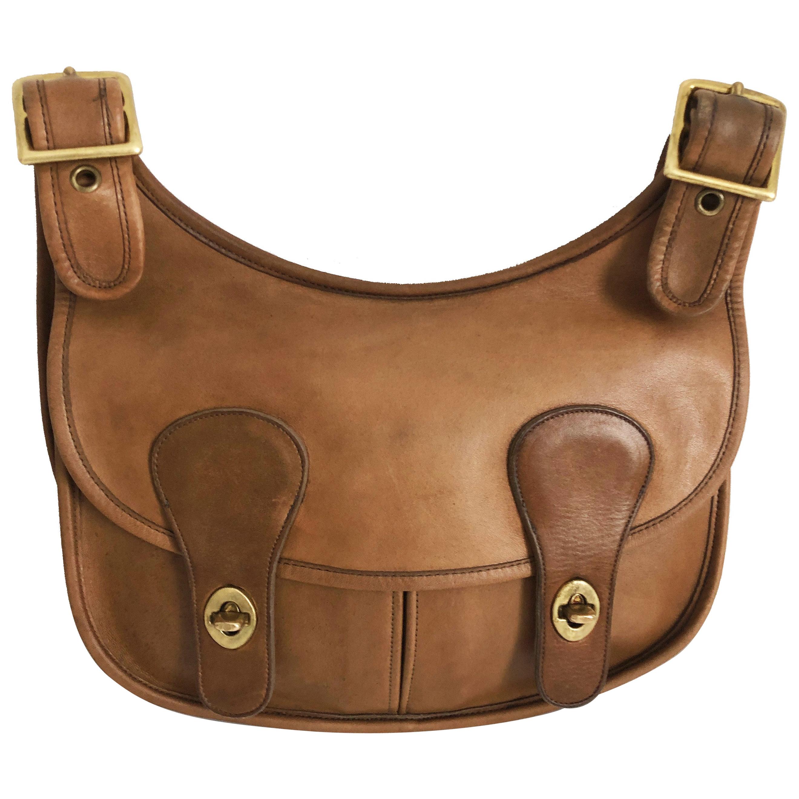 Cashin Coach Rare Pony Express Shoulder Bag Saddle Leather Vintage NYC