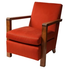 Cashmere and Mahogany Armchair