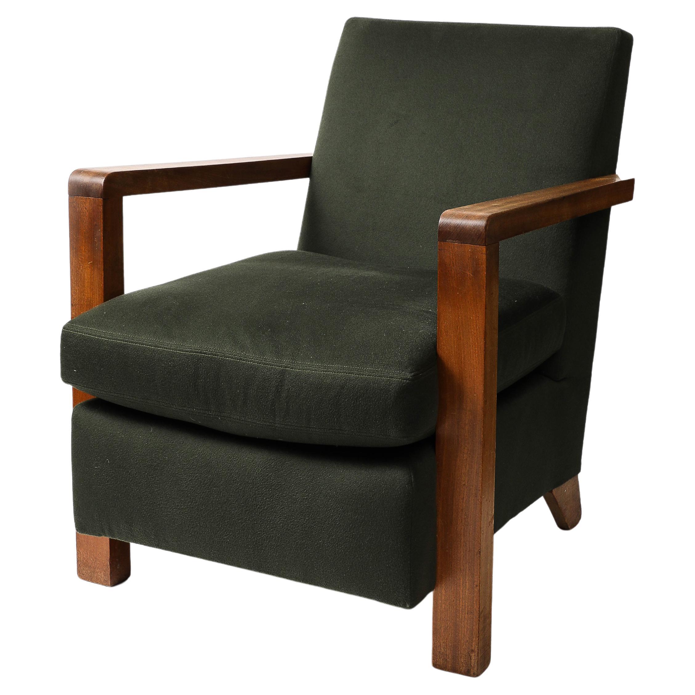 Cashmere and Mahogany Armchair