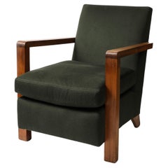 Cashmere and Mahogany Armchair