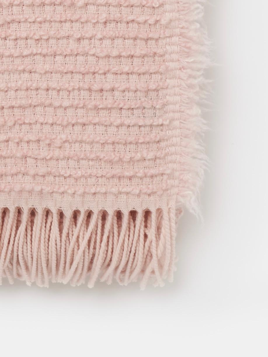 Tissage Plaid en cachemire et laine - Rose tendre en vente