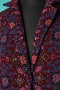 Cappotto in cashmere jacquard con ricami e perline FWS Fiona