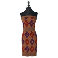 Cashmere knit jacquard bustier dress CHANEL