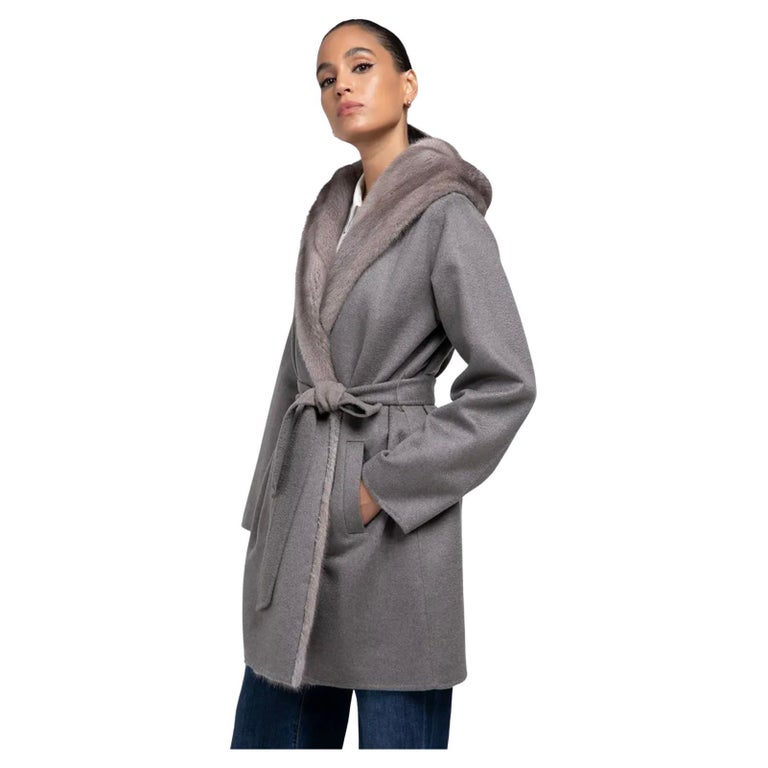 Cashmere Loro Piana Coat with Mink For Sale at 1stDibs
