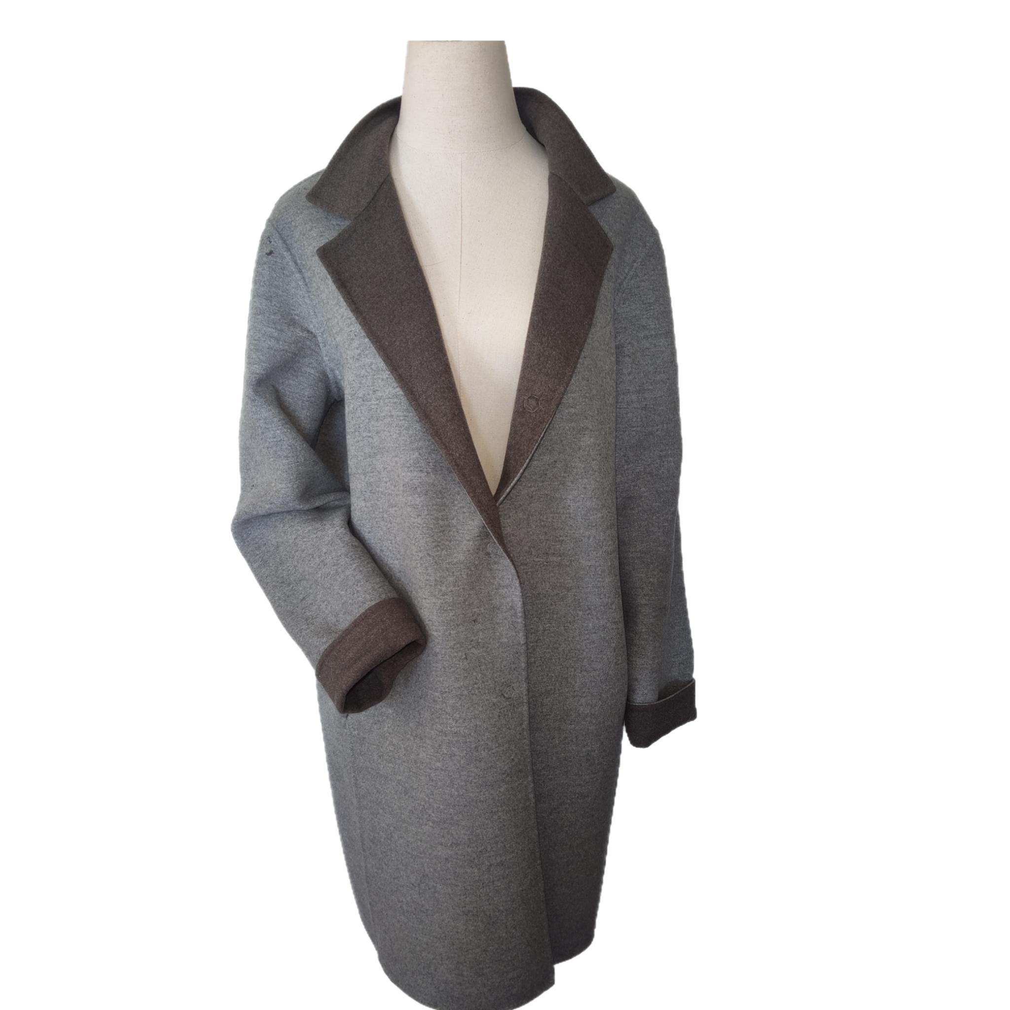 Cashmere Loro Piana Coat with Mink Fur For Sale 6