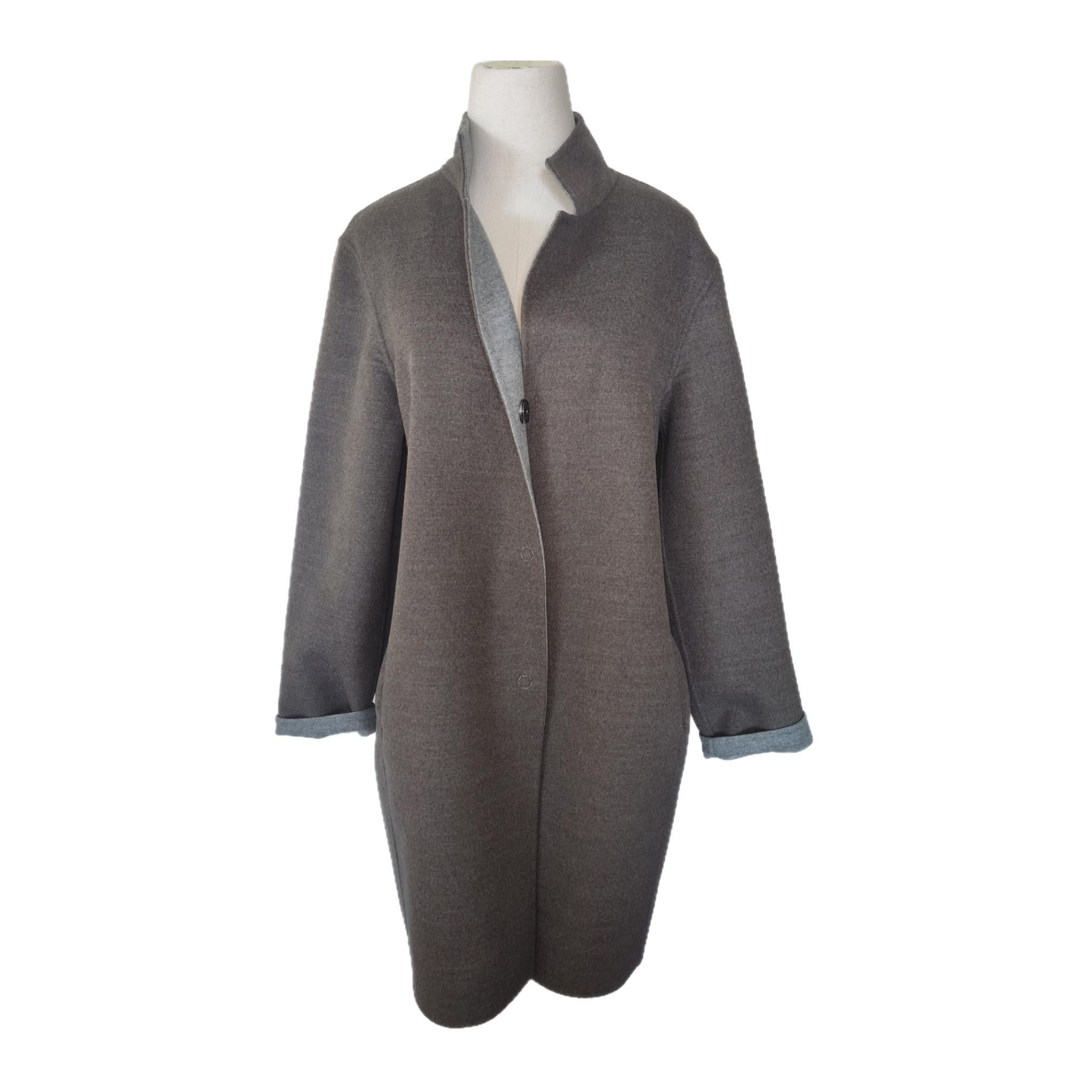 Cashmere Loro Piana Coat with Mink Fur For Sale 11