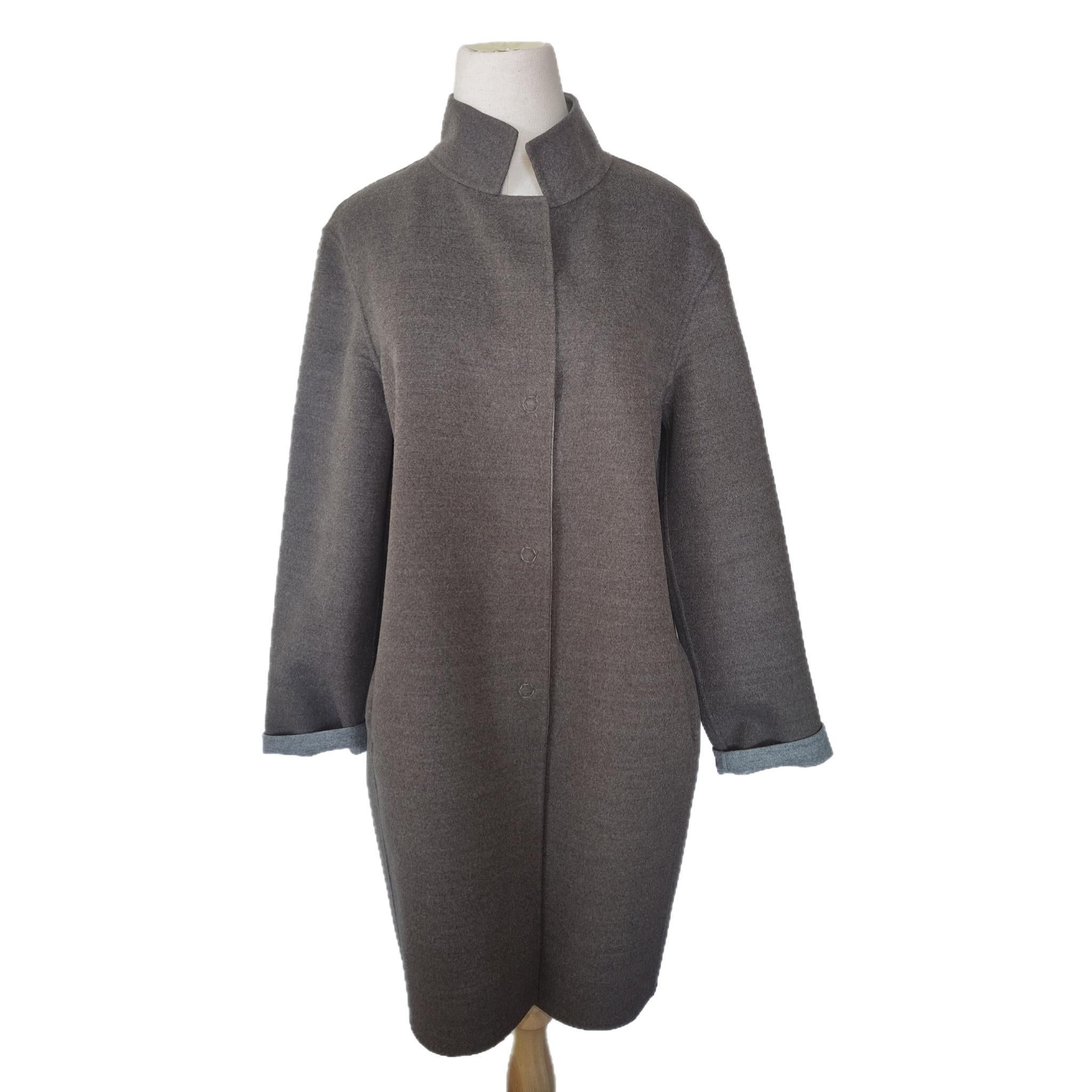 Cashmere Loro Piana Coat with Mink Fur For Sale 12