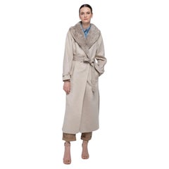 Cashmere Loro Piana Coat with Mink Fur