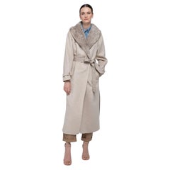 Cappotto Loro Piana in cashmere con pelliccia di visone