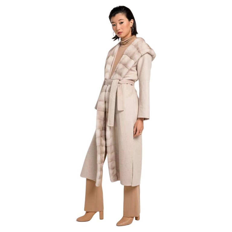 Cashmere Loro Piana with mink fur coat For Sale at 1stDibs