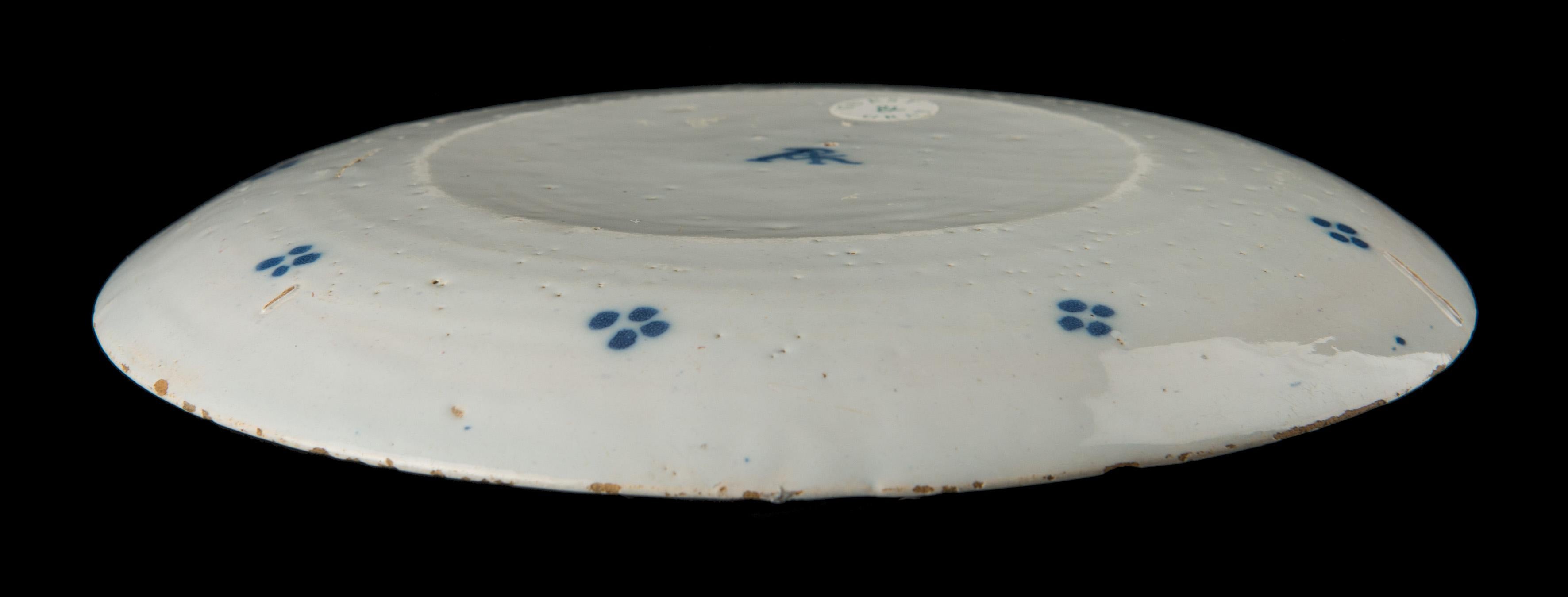 Dutch Cashmere Plate, Delft, 1701-1722 The Greek a Pottery