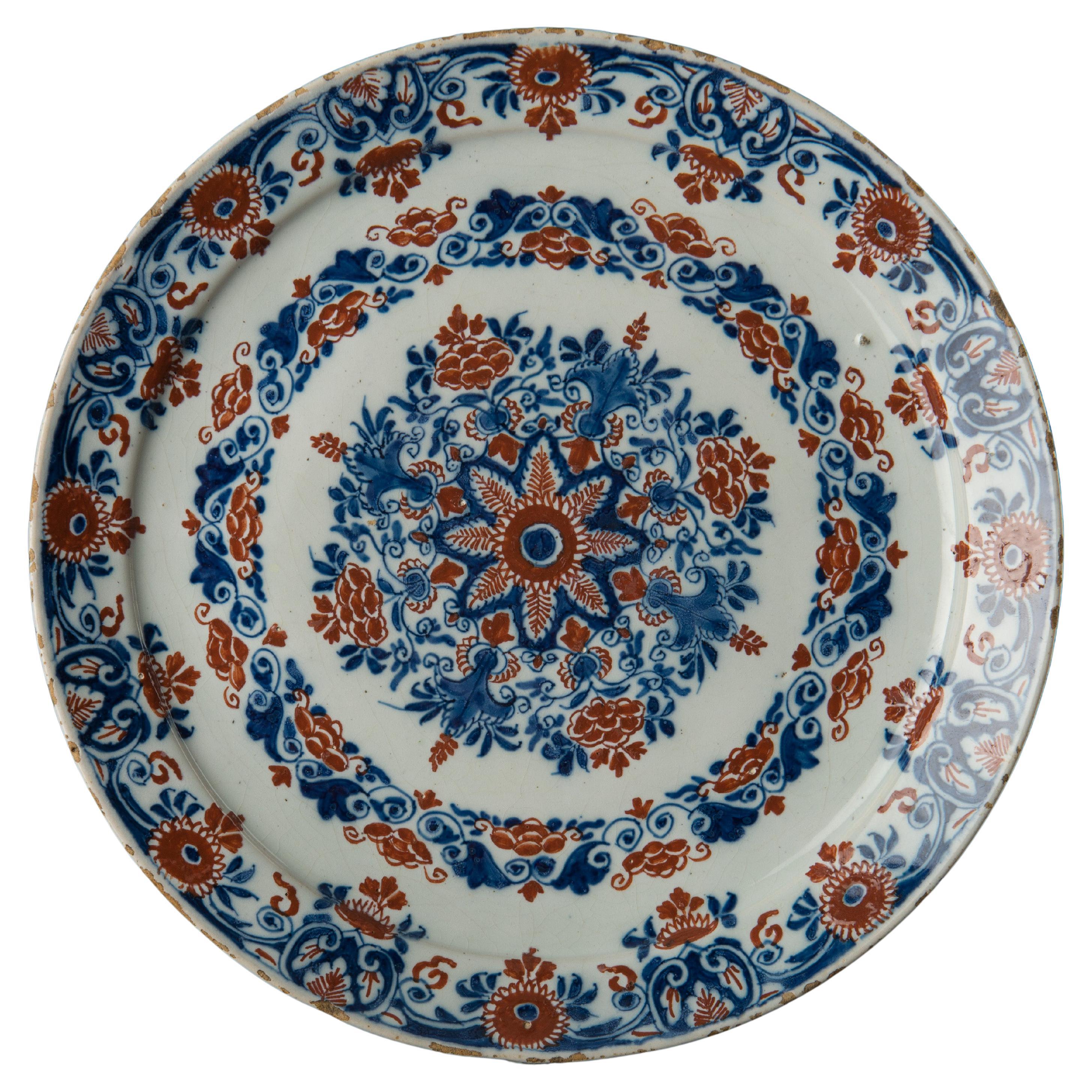 Cashmere Plate, Delft, 1701-1722 The Greek a Pottery