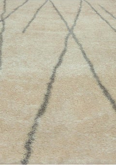 Cashmere Rug with Organic Linear Stripe "Drift Line" by Doris Leslie Blau