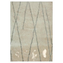 Cashmere Rug with Organic Linear Stripe "Drift Line" by Doris Leslie Blau